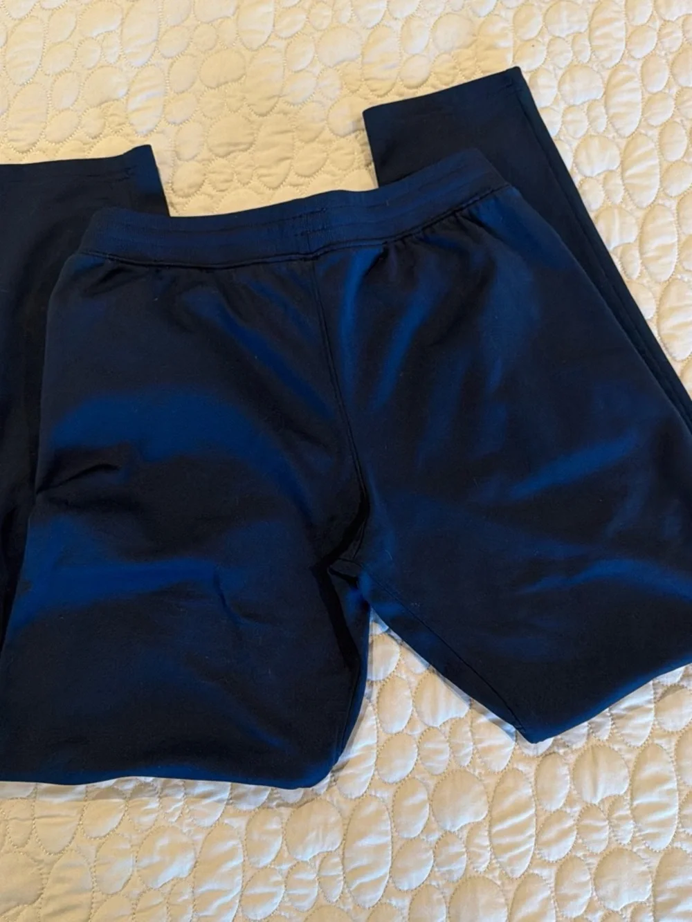 Under Armour Kids Navy Jogger Sweatpants with White Drawstring